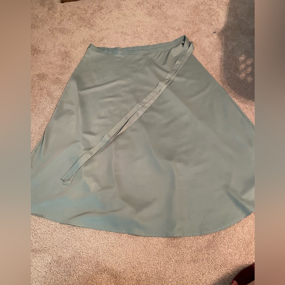 silky sage wrap skirt